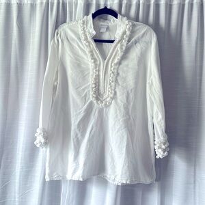 Chicos White Cotton Blouse